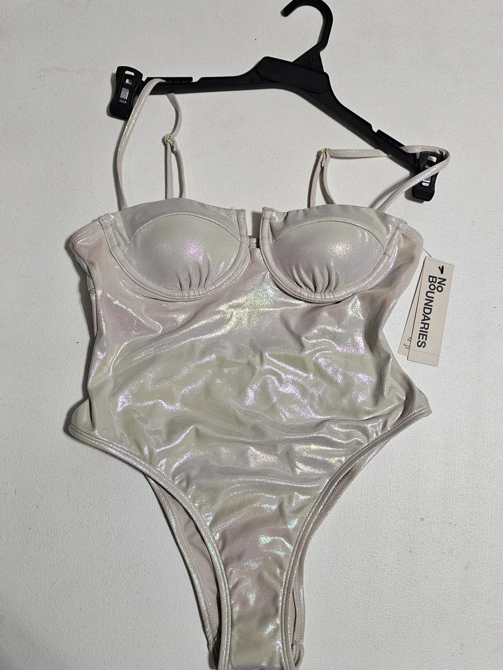 No Boundaries Iridescent Pearl Underwire Swimsuit